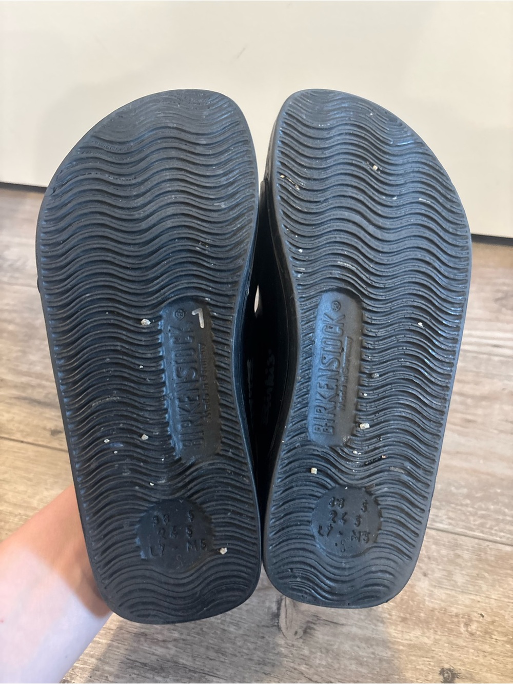 Birkenstock Black Double Buckle Slide Sandals - Picture 6 of 7